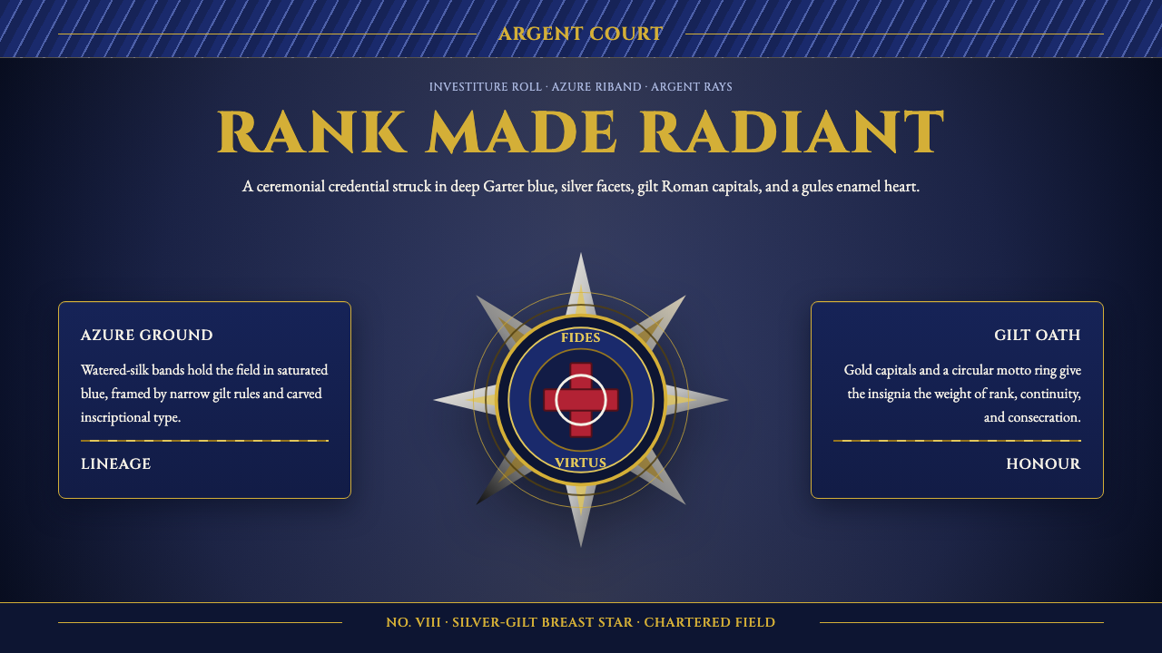 Order of Chivalry Star design style — example