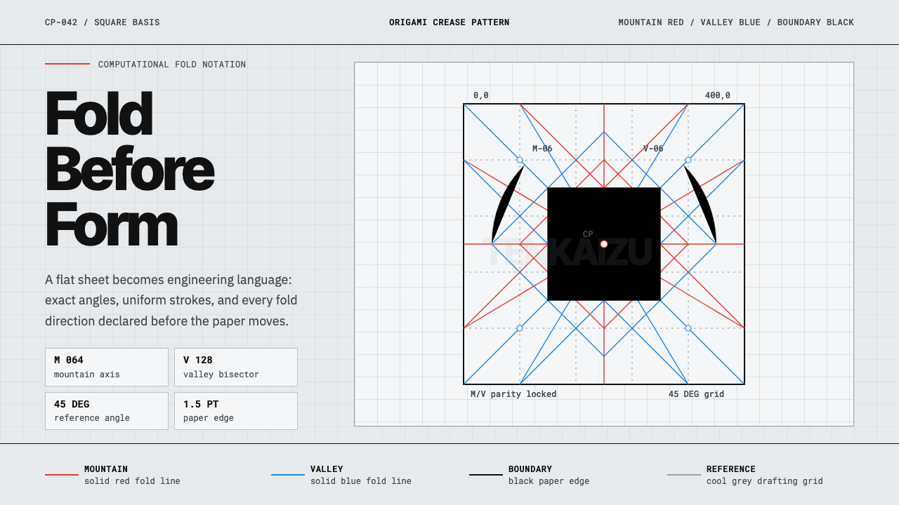 Origami Crease Pattern design style — example