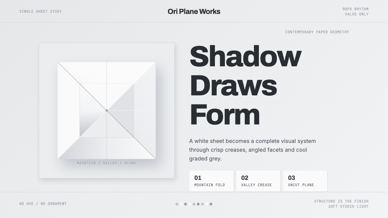 Origami Folded Paper design style — example