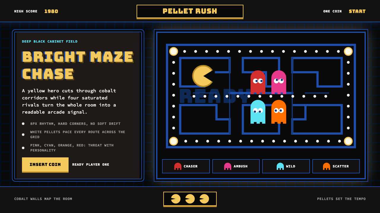 Pac-Man (Namco 1980) design style — example