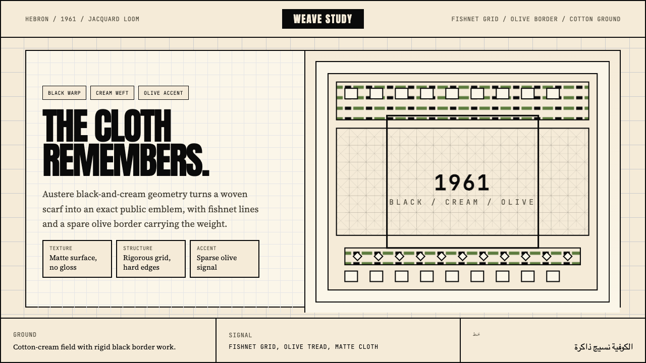 Palestinian Keffiyeh Grid design style — example