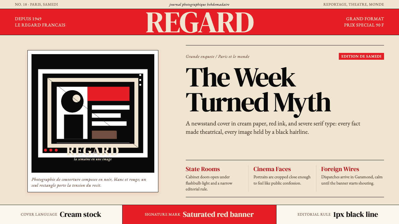 Paris Match design style — example
