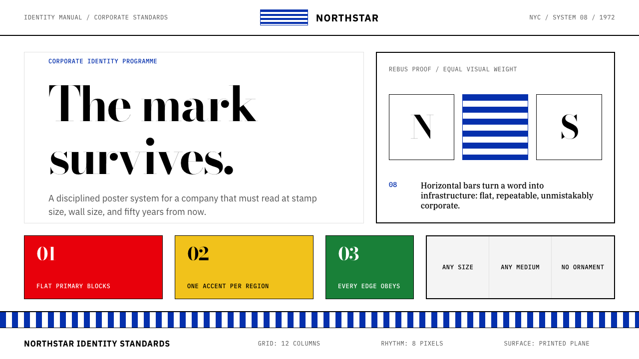 Paul Rand / IBM Corporate Identity design style — example