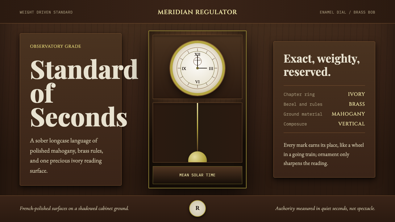 Regulator Clock design style — example
