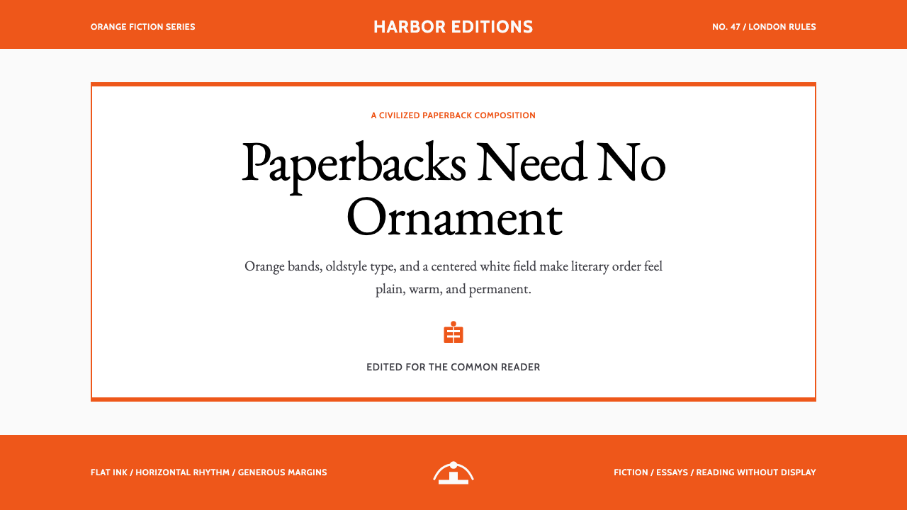 Penguin Classics Orange design style — example
