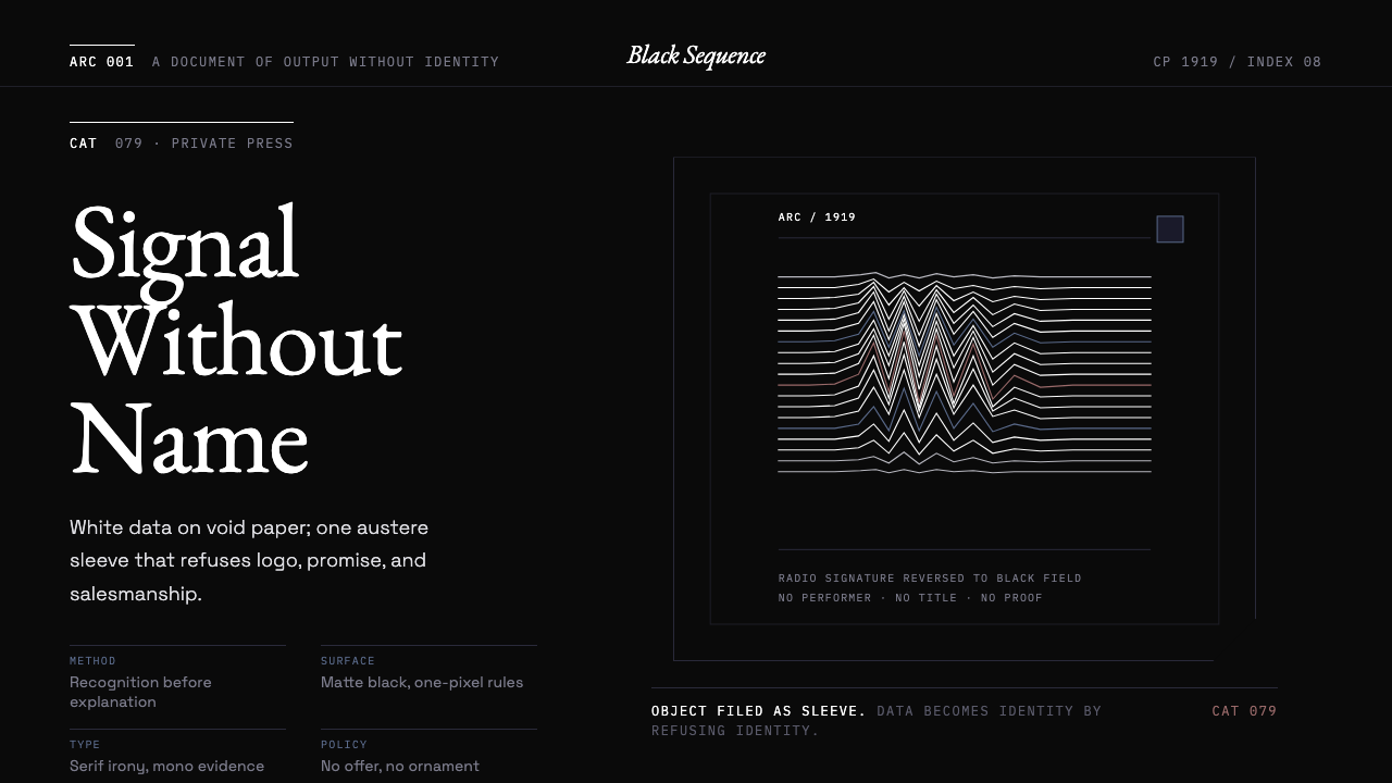 Peter Saville / Factory Records design style — example