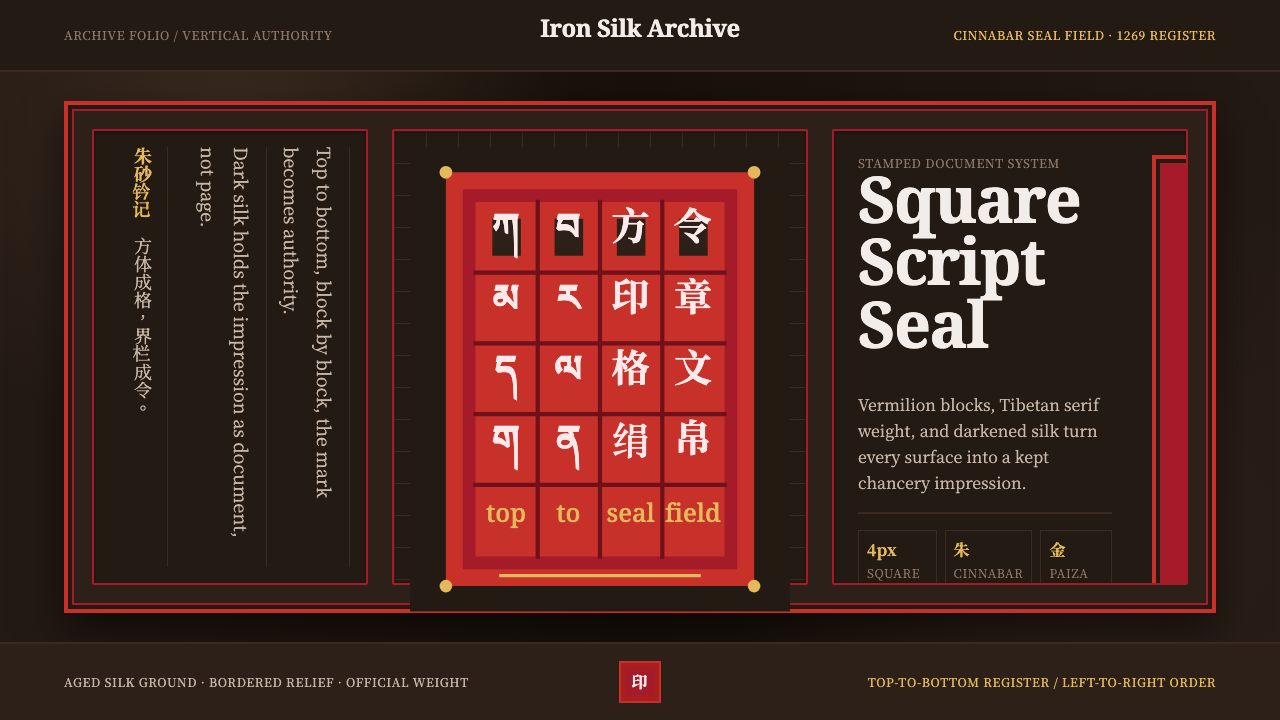 Phags-pa Seal Script design style — example