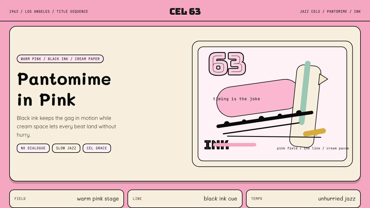Pink Panther Cartoon (1963) design style — example