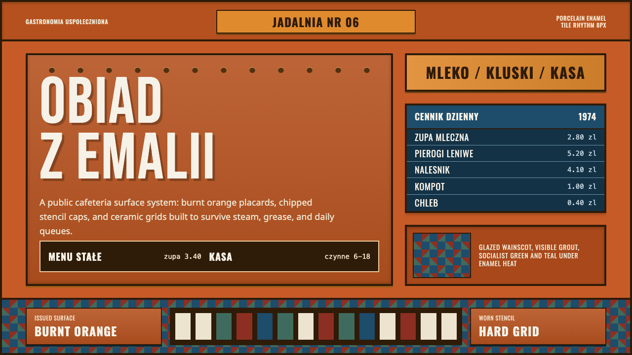 Polish Milk Bar (PRL) design style — example