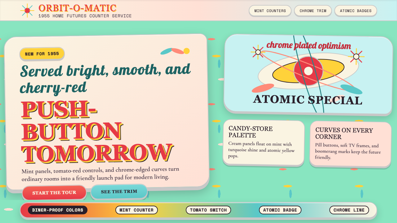 Populuxe Atomic Age design style — example