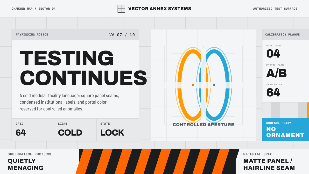 Aperture Science design style — example