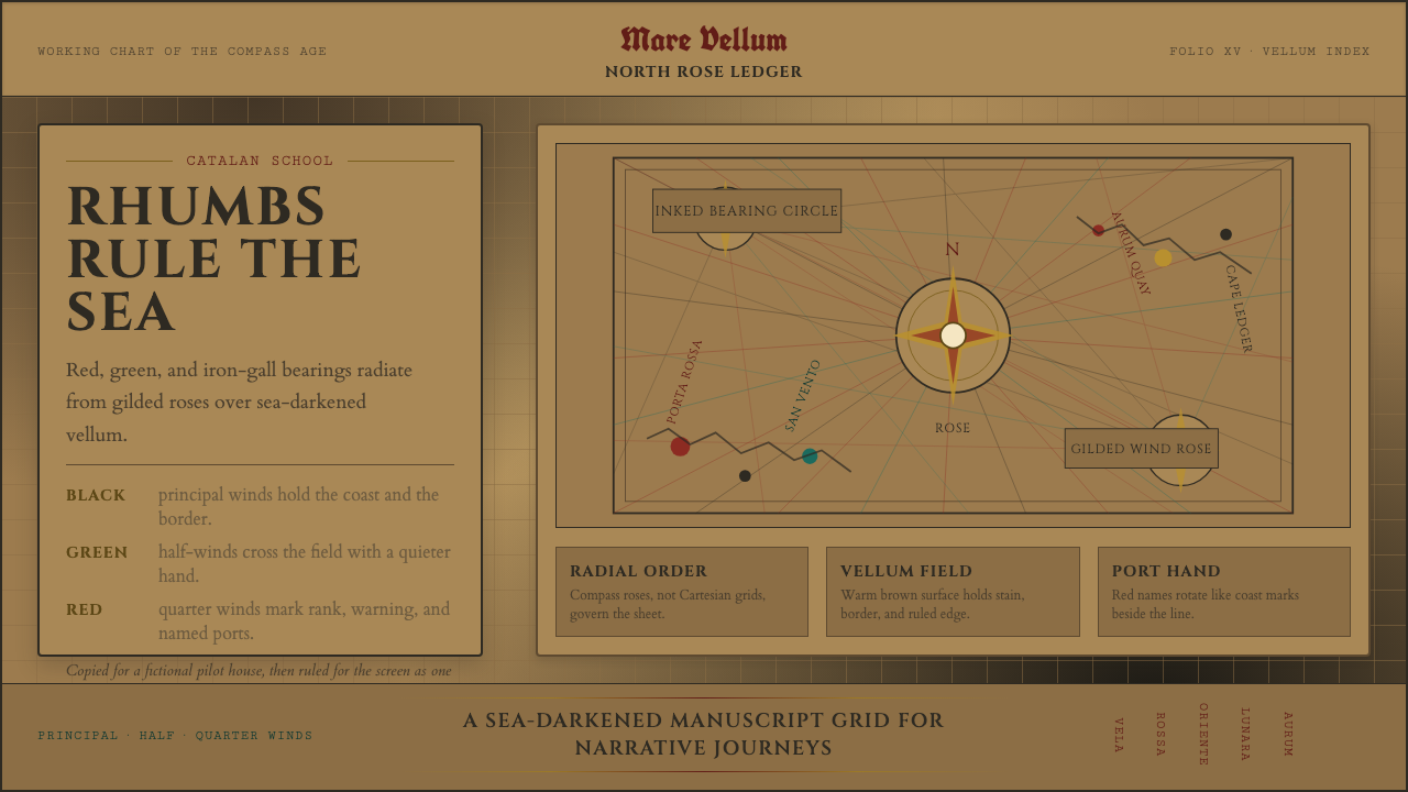 Portolan Rhumb Chart design style — example