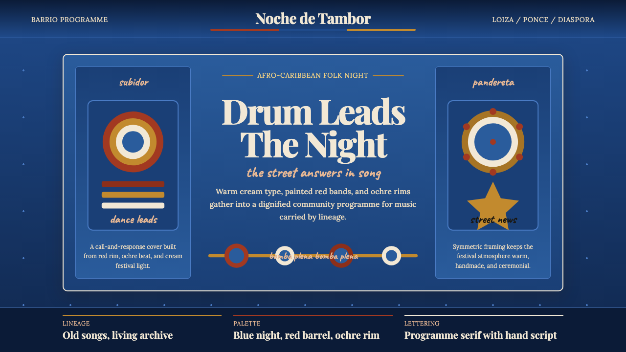 Puerto Rican Bomba & Plena design style — example