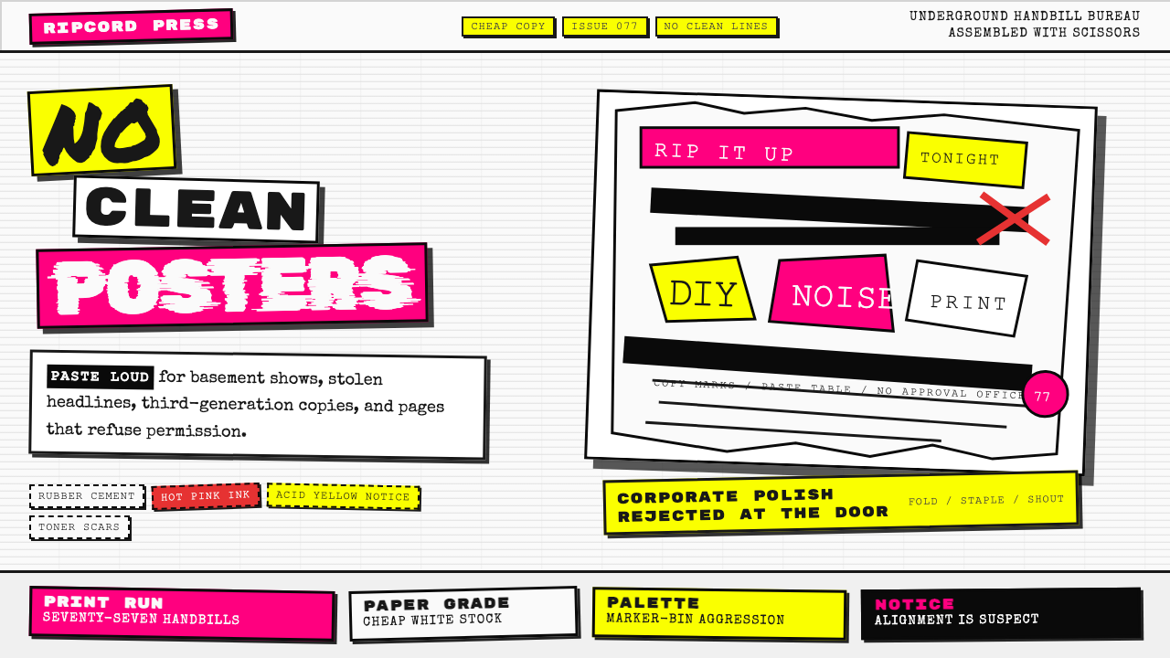Punk Xerox 1977 design style — example