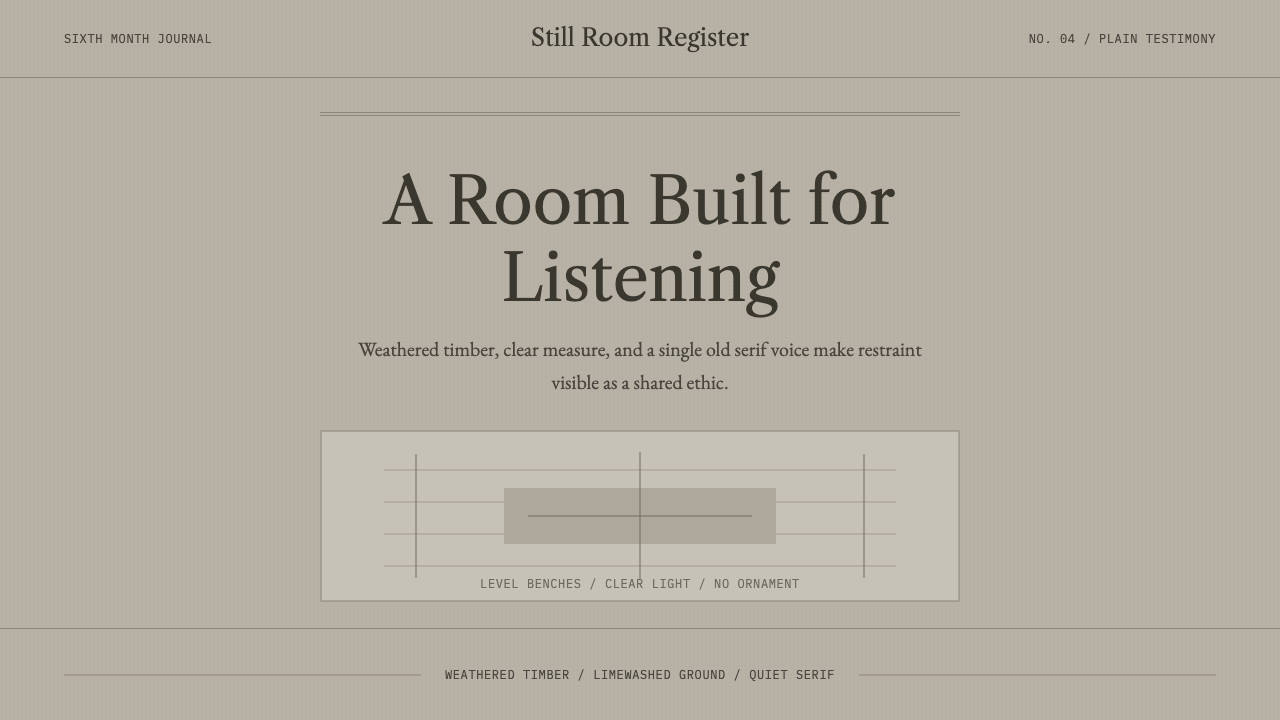 Quaker Plain Style design style — example