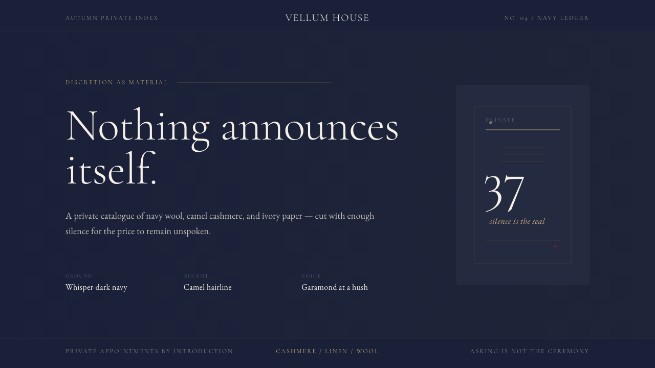 Quiet Luxury / Old Money design style — example