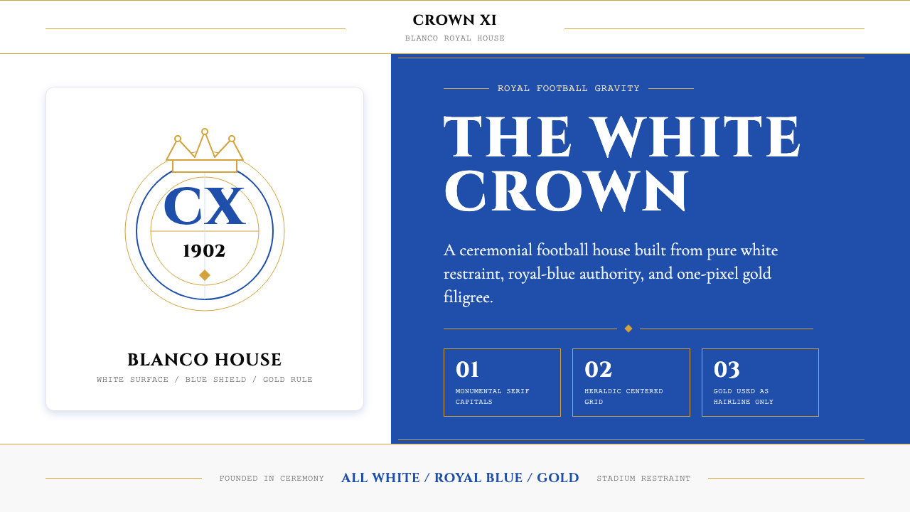 Real Madrid (Blanco) design style — example