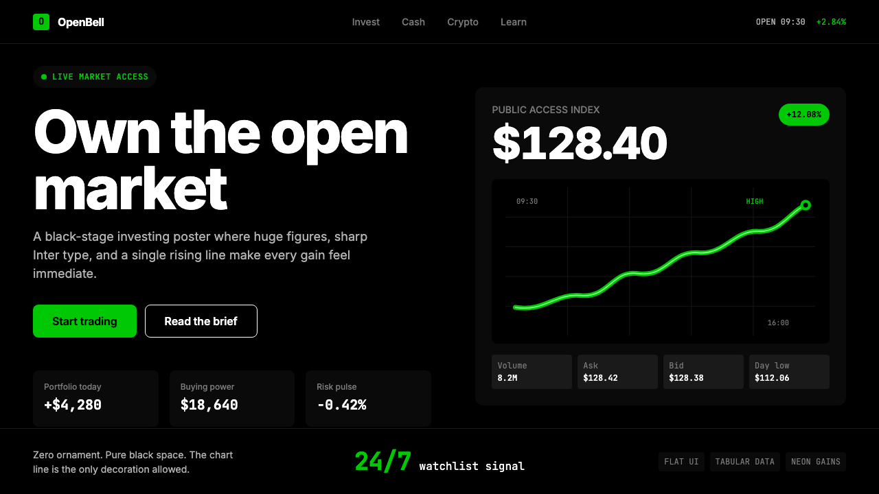 Robinhood 2023 design style — example