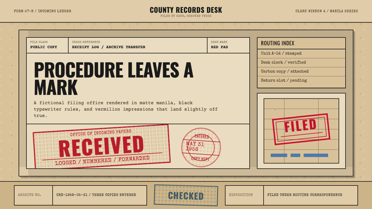 Office Rubber Stamps design style — example