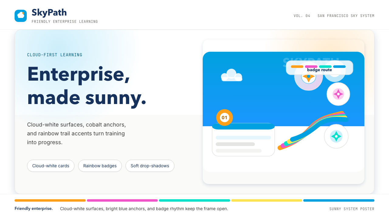 Salesforce Trailhead design style — example