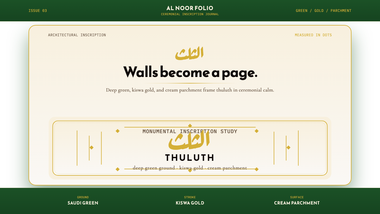 Saudi Thuluth Calligraphy design style — example