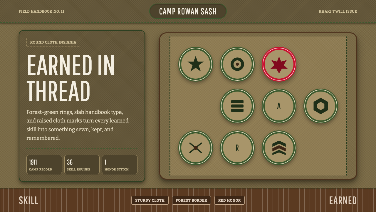 Scout Merit Badges design style — example