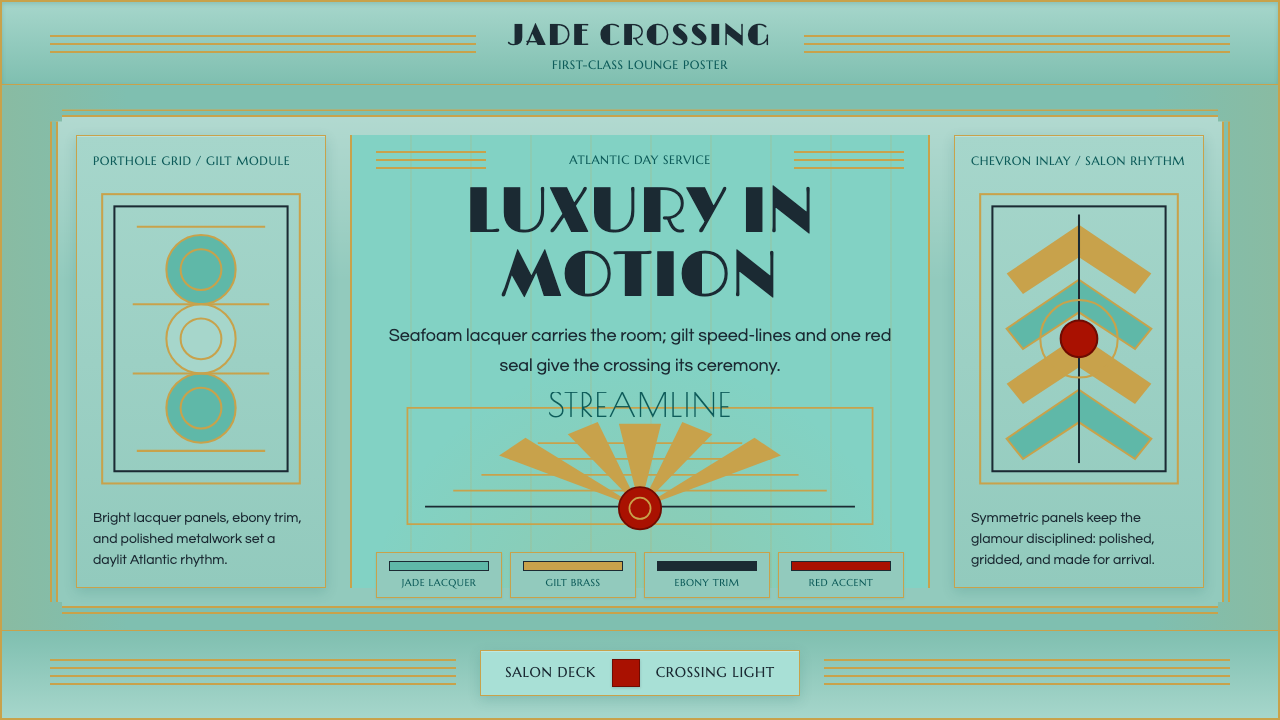 Ocean Liner Seafoam design style — example