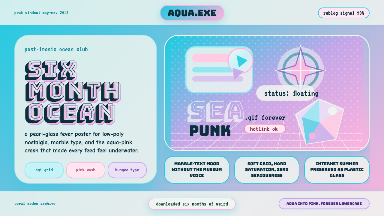 Seapunk Tumblr (2012) design style — example
