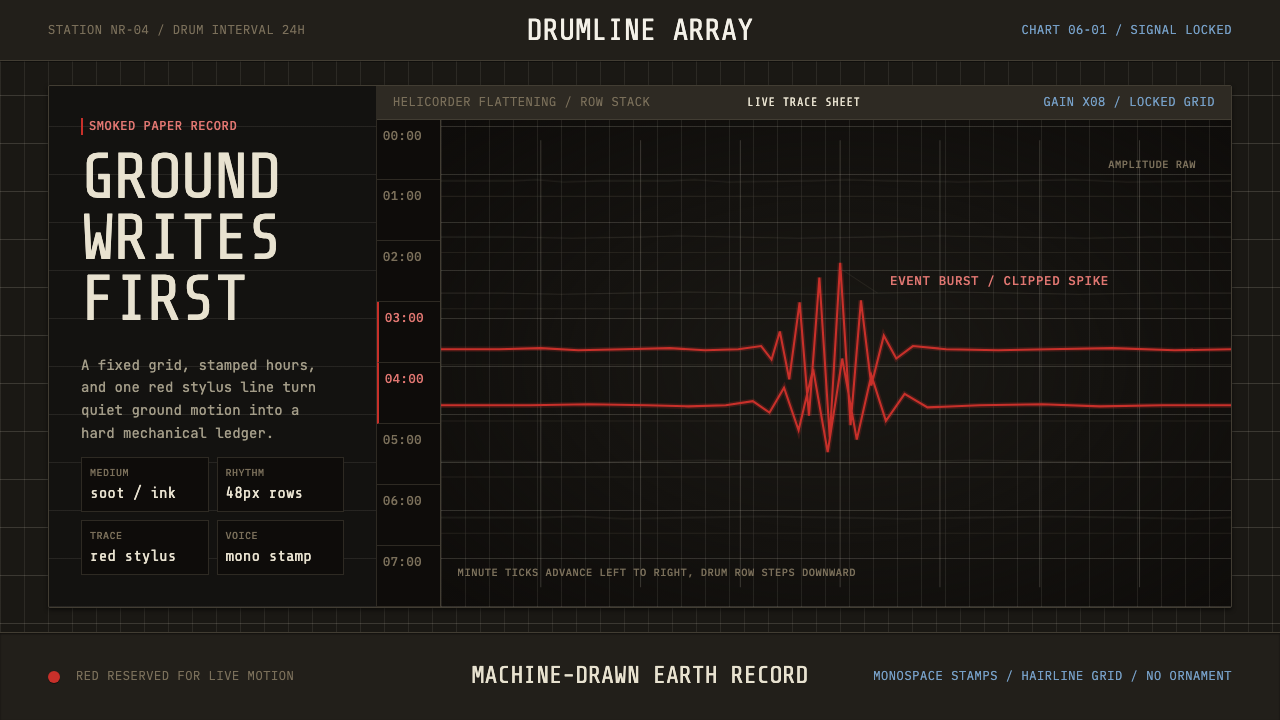 Seismograph Trace design style — example