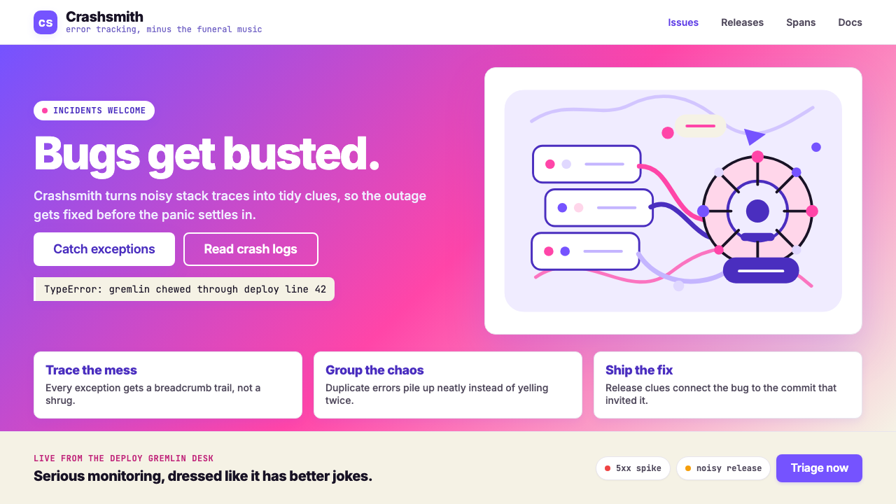 Sentry 2023 design style — example