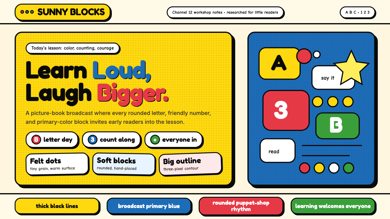 Sesame Street (1969) design style — example