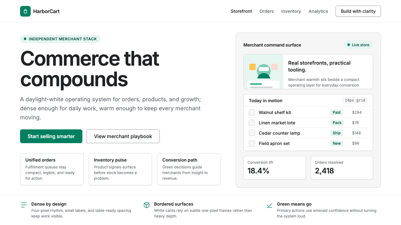 Shopify Modern design style — example