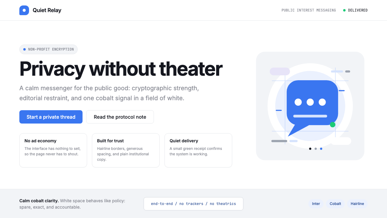 Signal Encrypted Messenger design style — example