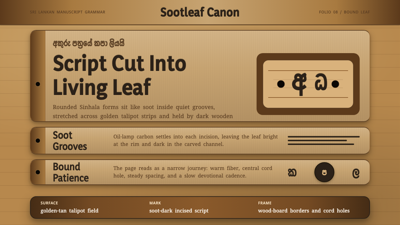 Sinhala Ola-Leaf design style