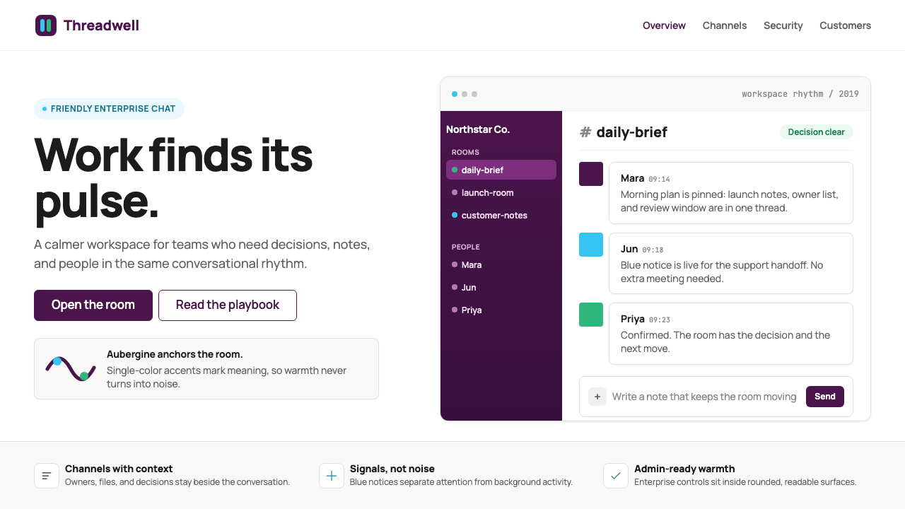 Slack 2019 design style — example