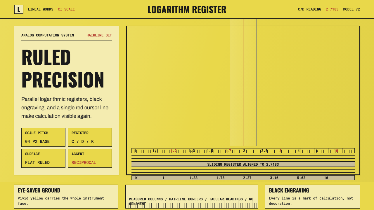 Slide Rule design style