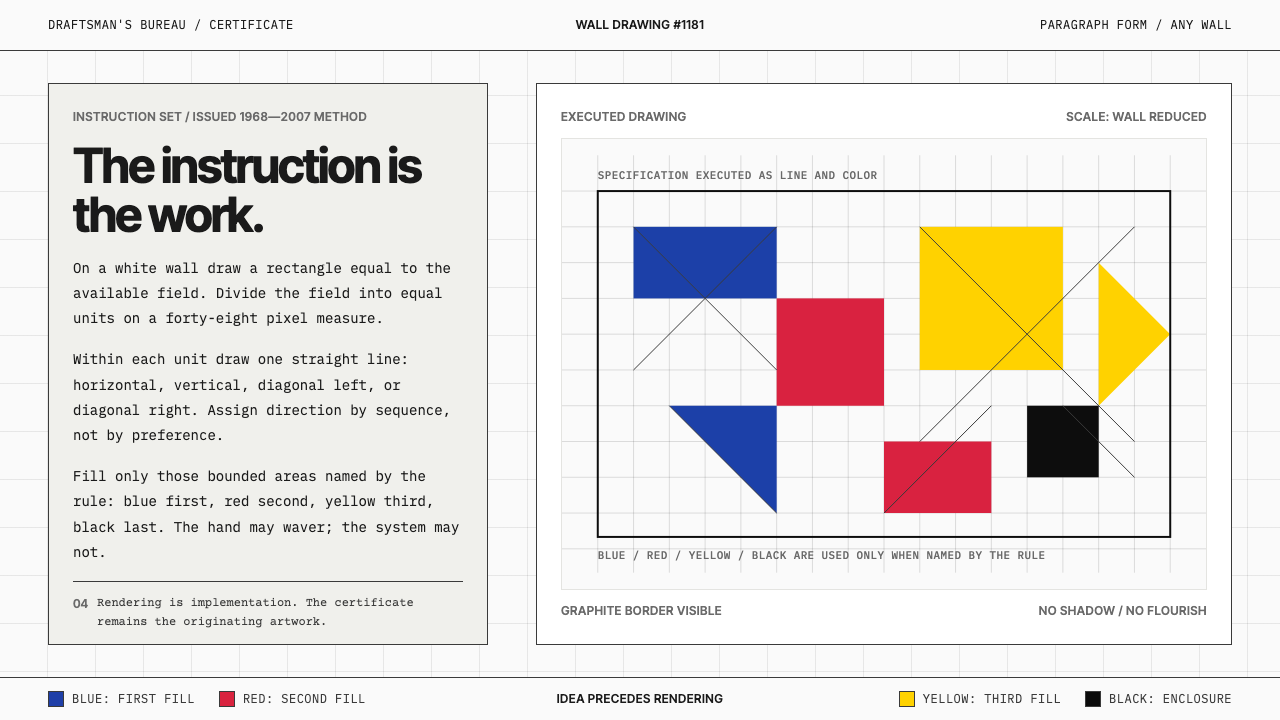 Sol LeWitt Conceptual design style — example