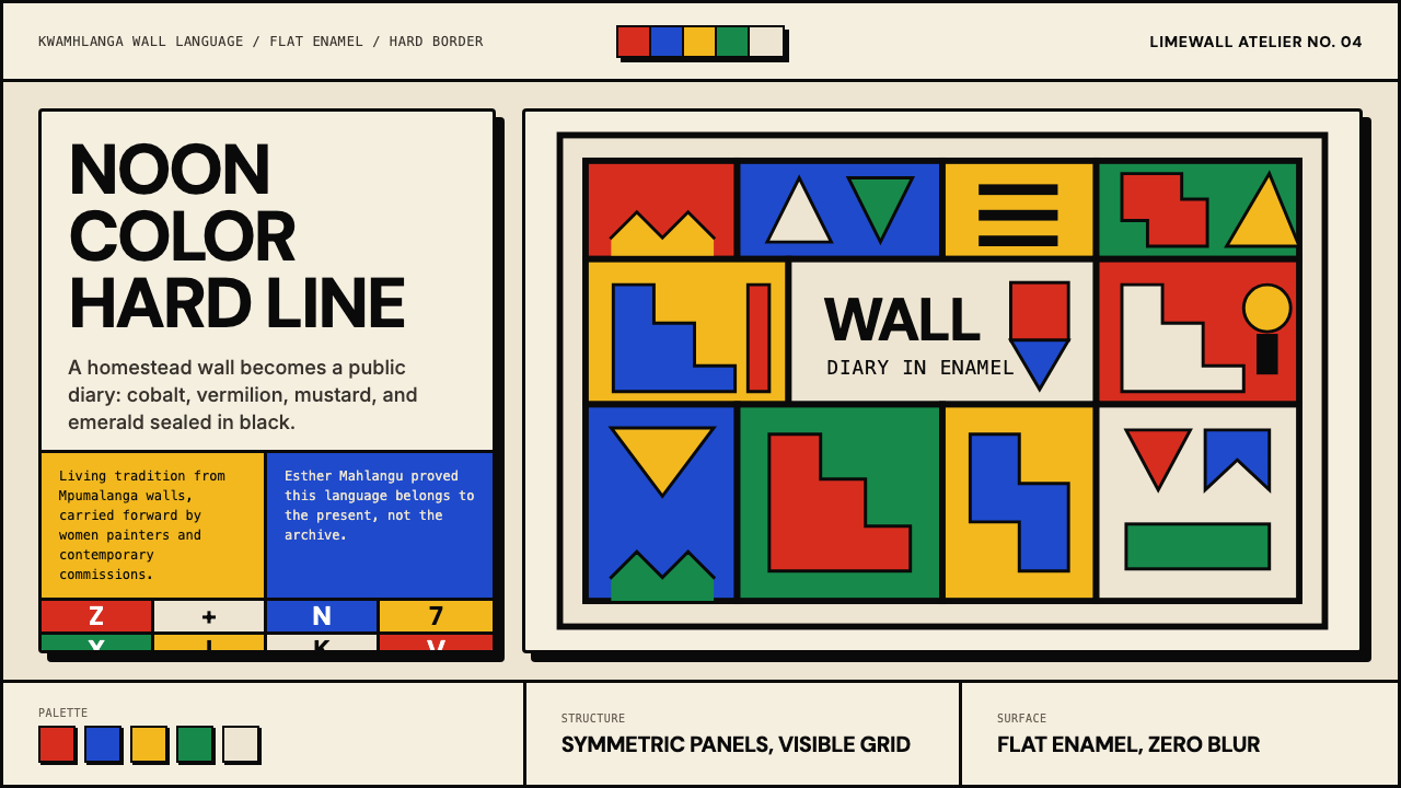 South African Ndebele House Paint design style — example