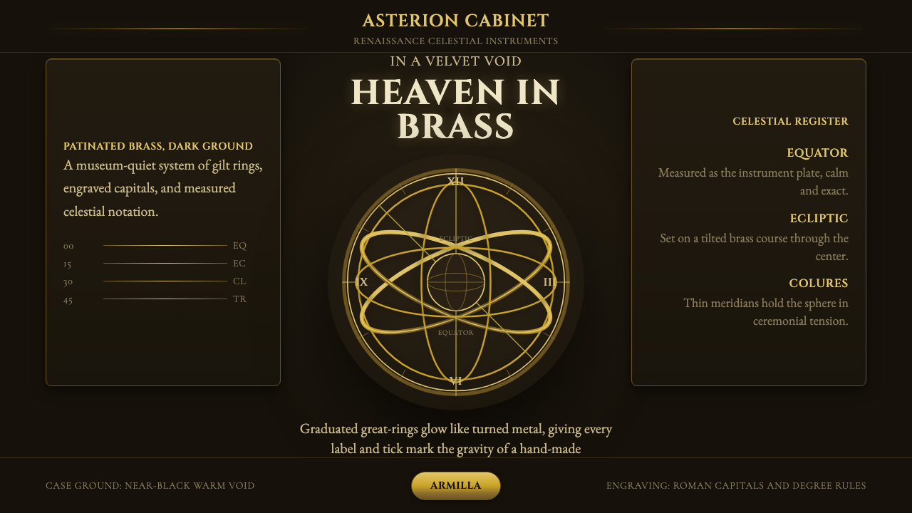 Armillary Sphere design style