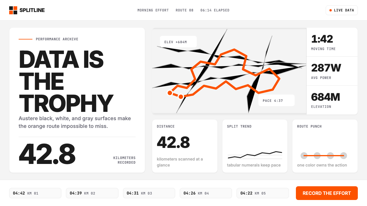 Strava Orange Fitness design style — example