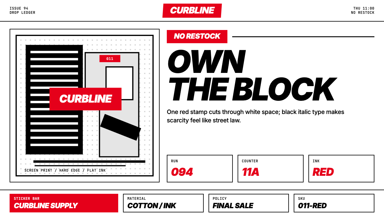 Streetwear (Supreme red) design style — example