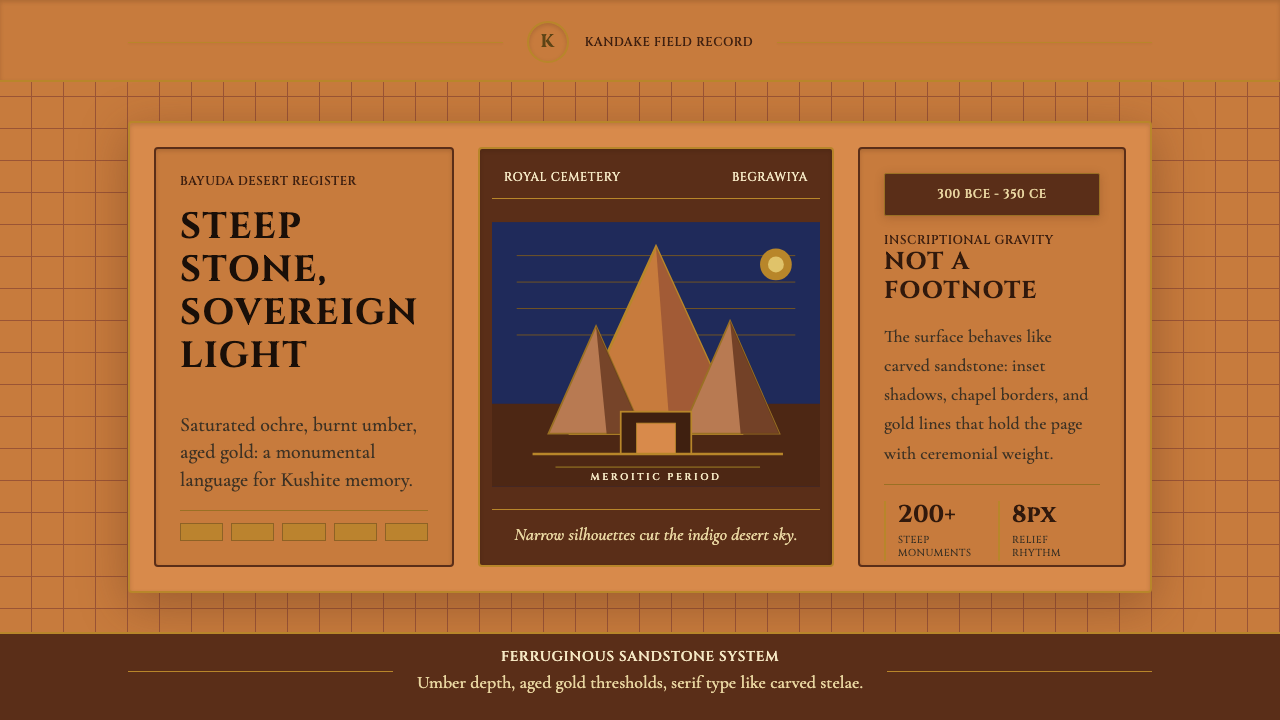 Sudanese Nubian Meroë Pyramid design style — example