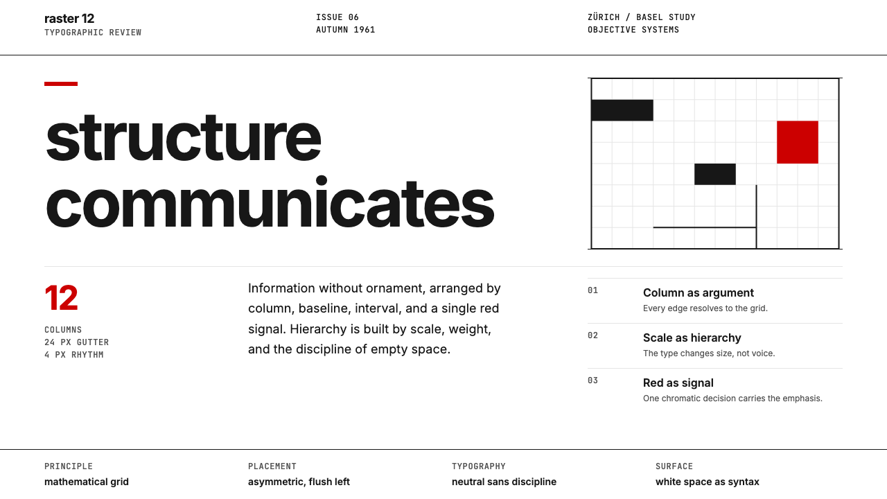 Swiss International Style design style — example
