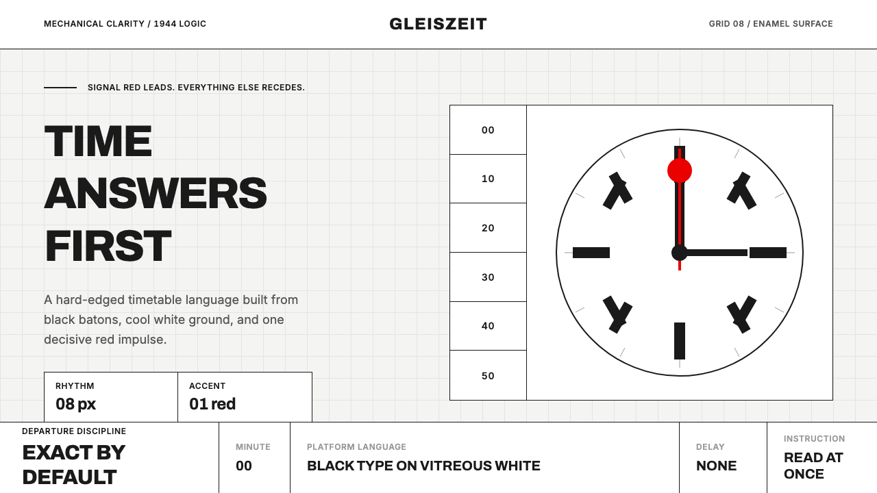Swiss Railway Clock design style