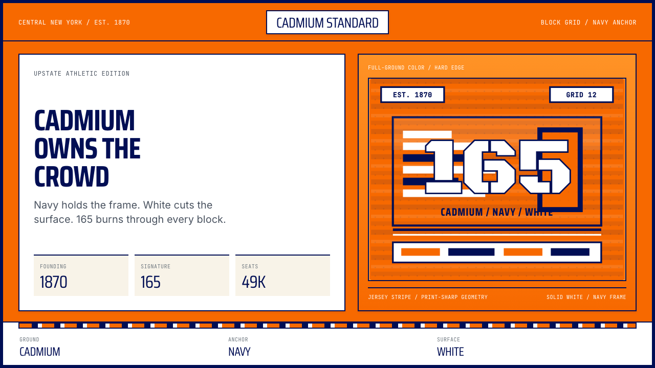 Syracuse Orange (College Athletics, 1870) design style — example