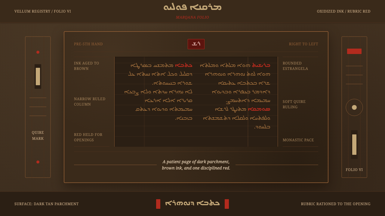 Syriac Estrangela design style