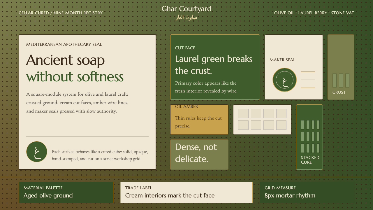 Syrian Aleppo Laurel Soap design style — example