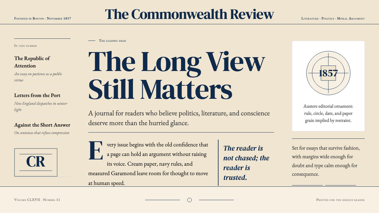 The Atlantic Monthly design style — example