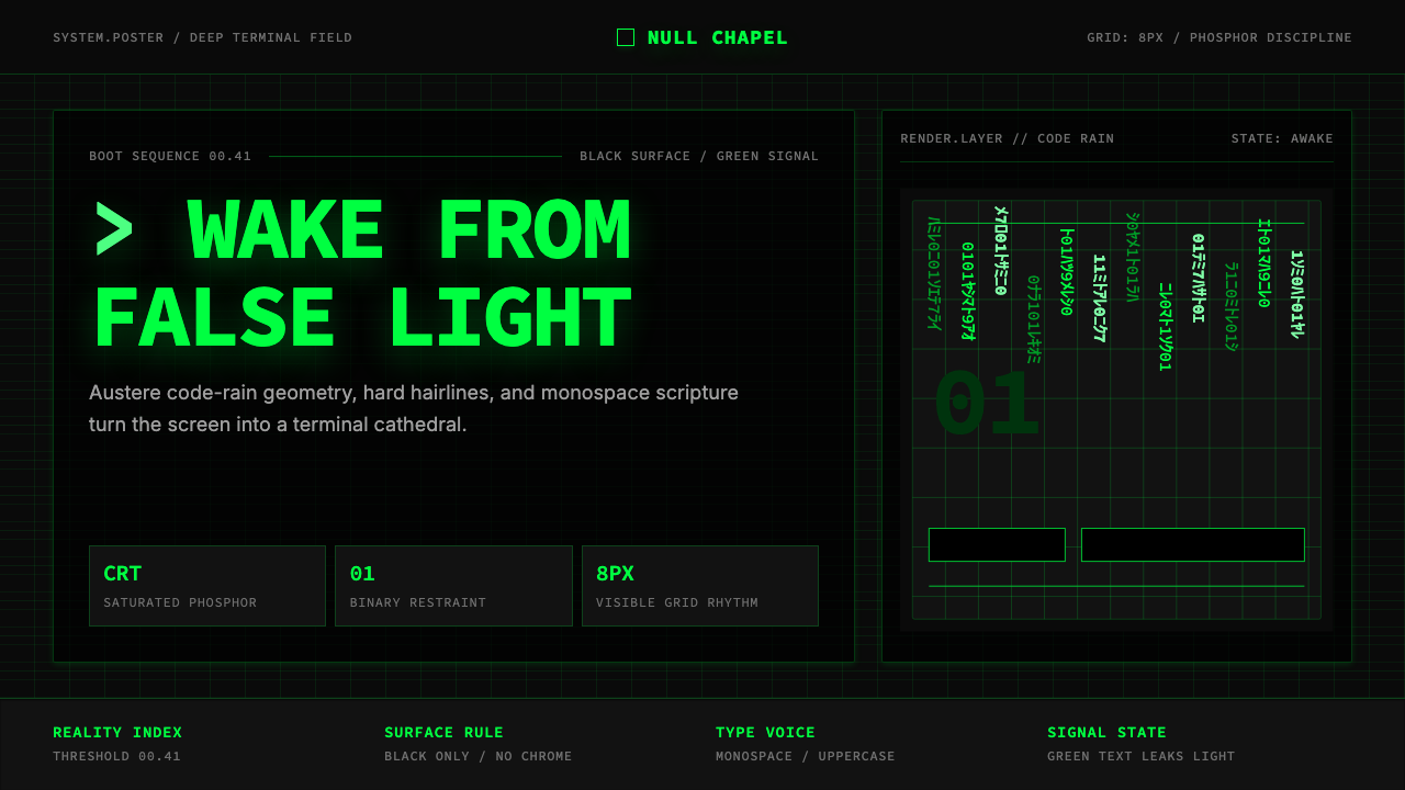 The Matrix (Green-Code) design style — example