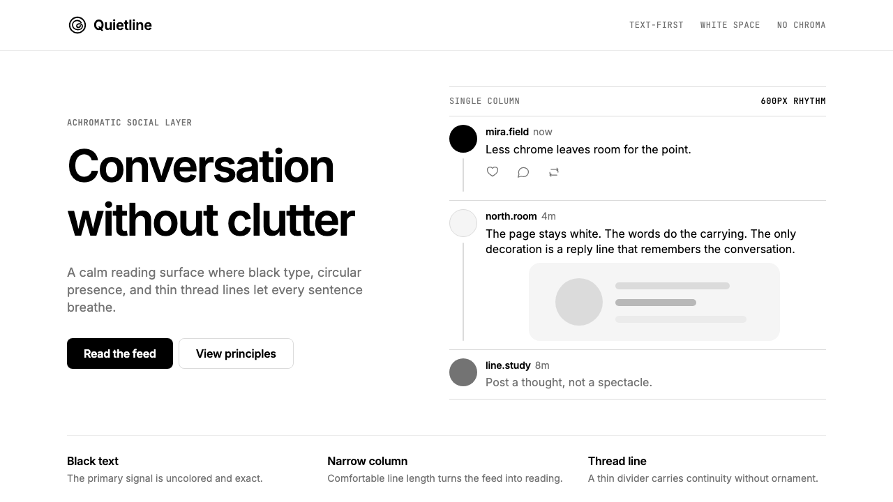Threads (Meta) design style — example